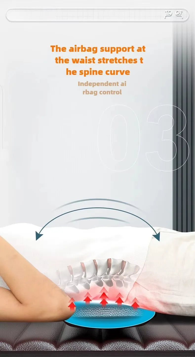 Electric Full Body Massage Mattress with Heat, Airbags, Kneading & Vibration for Full Relaxation