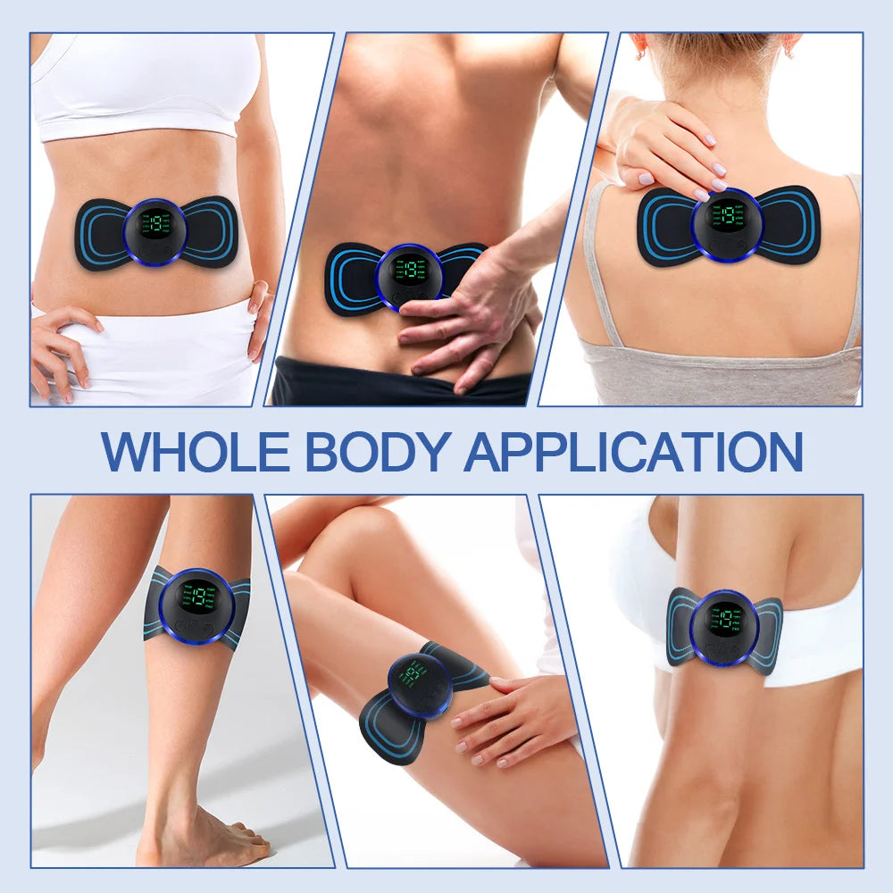 Electric EMS Neck Massager – Low Frequency Stimulator for Muscle Pain Relief, Back, Cervical, Calf, and Joint Therapy