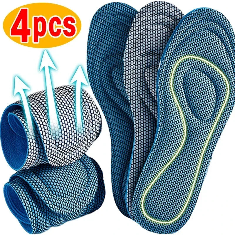 2 Pairs Memory Foam Orthopedic Insoles – Antibacterial, Sweat-Absorbing Shoe Inserts for Running & Sports