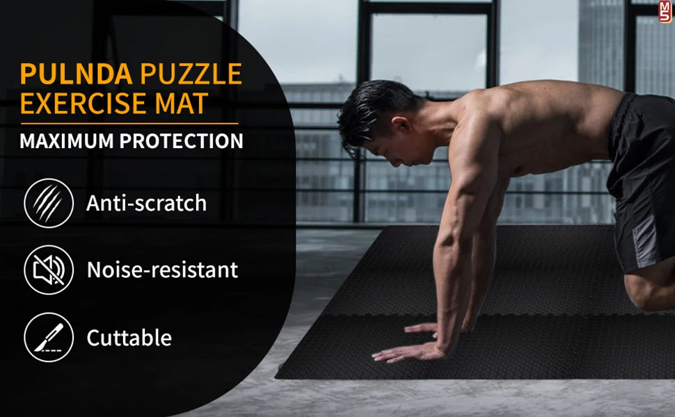 EVA Foam Massage Puzzle Mat – Interlocking Non-Slip Gym Floor Tiles for Home Workout & Acupressure Relief