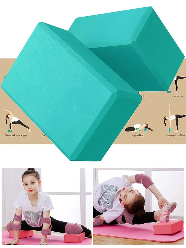 1PC EVA Yoga Block Pilates Brick – Non-Slip Foam Support for Stretching, Balance & Flexibility – Fitness Home Exercise Equipment