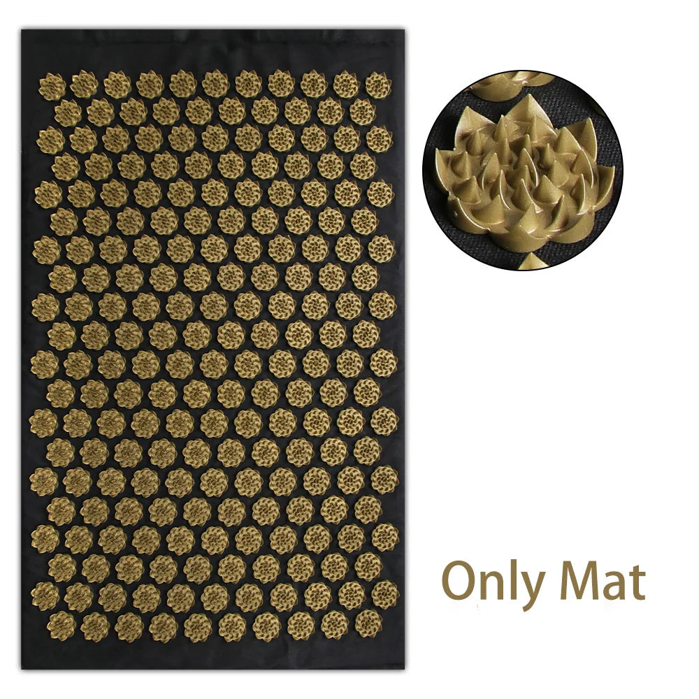 Pranamat Eco Acupressure Mat – Lotus Spike Massage Cushion for Back, Neck, Foot & Yoga Pain Relief