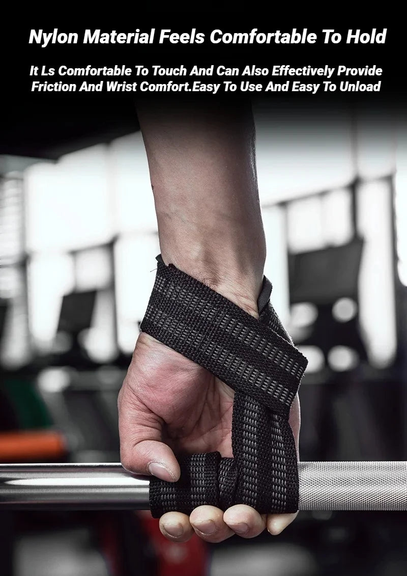 2Pcs Booster Grip Belts – Non-Slip Silicone Deadlift & Pull-Up Straps for Gym, Dumbbell, and Workout Support