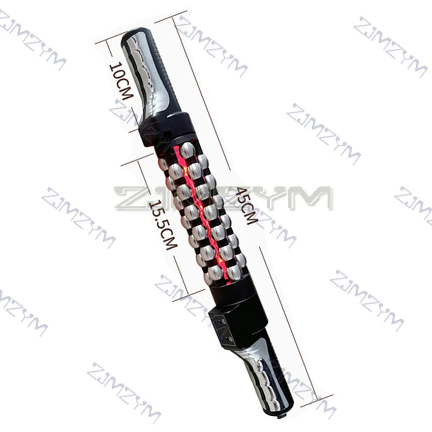 Red Light Heated Massage Roller | 360° Rotating Inner Ball Massager for Cellulite & Muscle Relief
