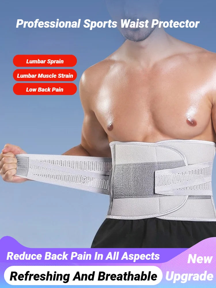 Adjustable Back Support Belt – Lumbar Brace for Lower Back Pain Relief, Spine Support, Fitness Waist Trainer for Men & Women