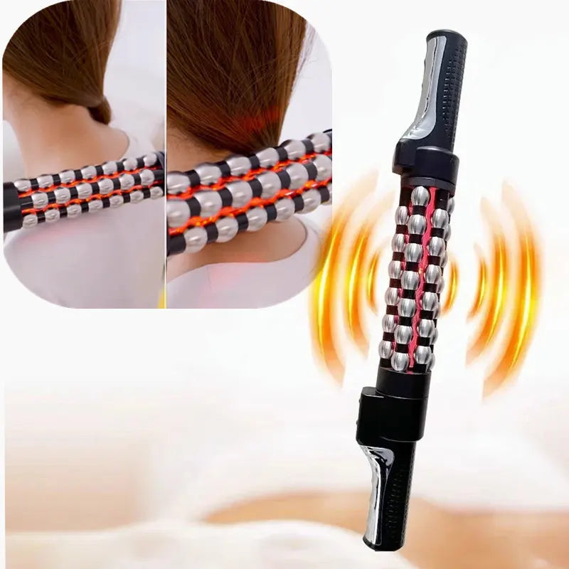 Heated Massage Roller with Red Light – Electric Rotating Massager for Weight Loss, Muscle Relief & Anti-Cellulite