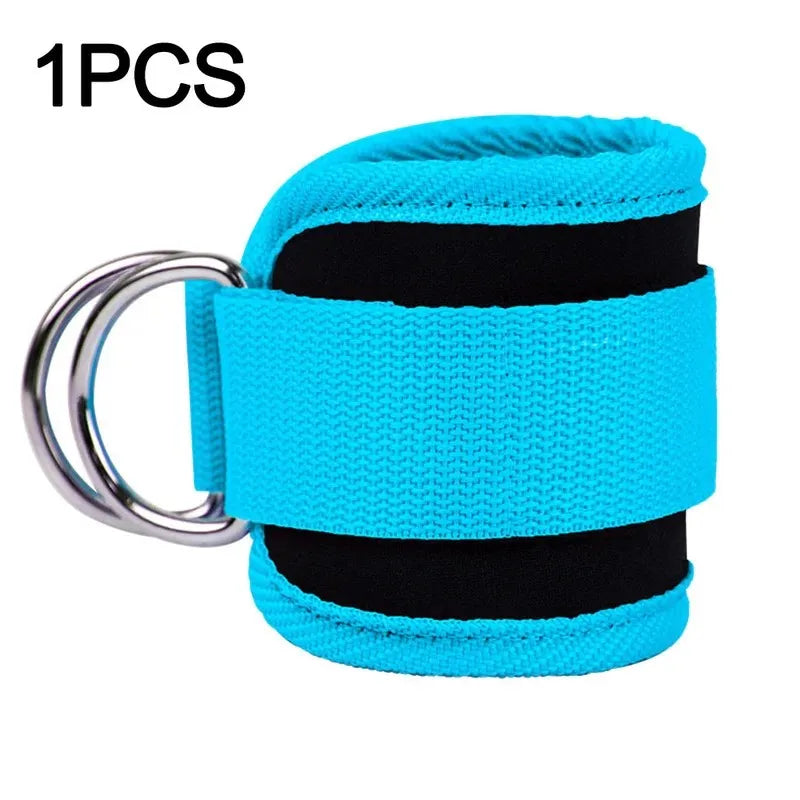 Padded Ankle Strap for Cable Machines – Double D-Ring Cuff for Gym Leg Workouts, Glute Kickbacks, Extensions