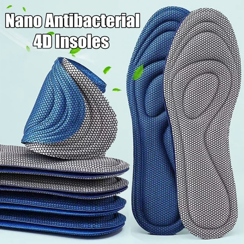 2 Pairs Memory Foam Orthopedic Insoles – Antibacterial, Sweat-Absorbing Shoe Inserts for Running & Sports