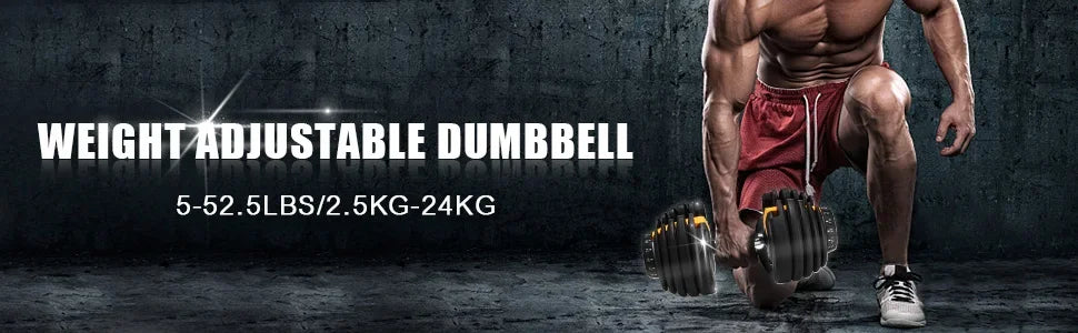 24KG Adjustable Dumbbell Set – Home Workout Fitness Equipment with Anti-Slip Handle for Full Body Training & Muscle Building