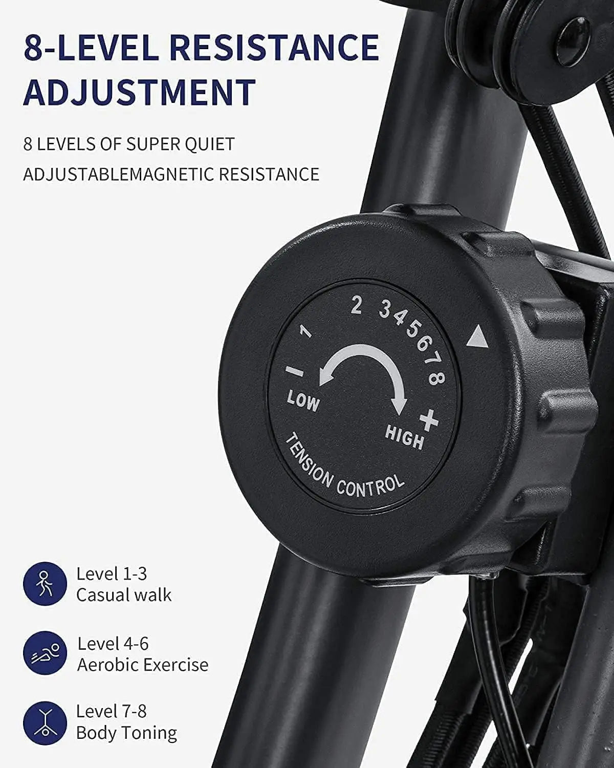 Folding Magnetic Upright Exercise Bike – Stationary Indoor Cycling Bike with Pulse Sensor & LCD Monitor