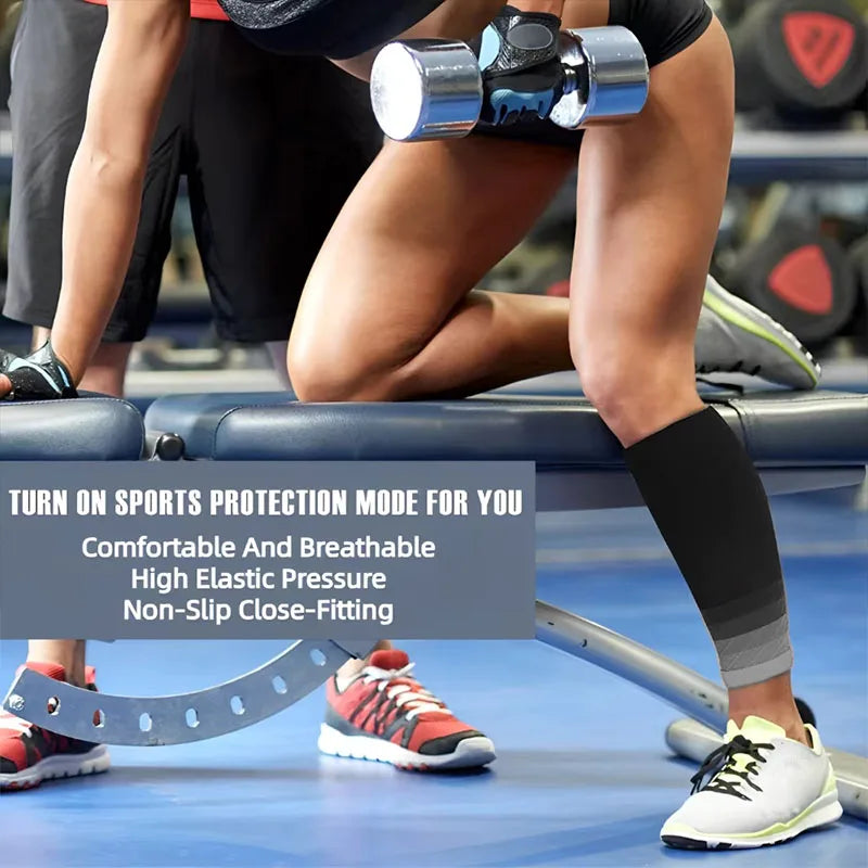 1 Pair Calf Compression Sleeves 20-30mmHg – Leg Support for Shin Splints, Varicose Veins & Muscle Fatigue Relief