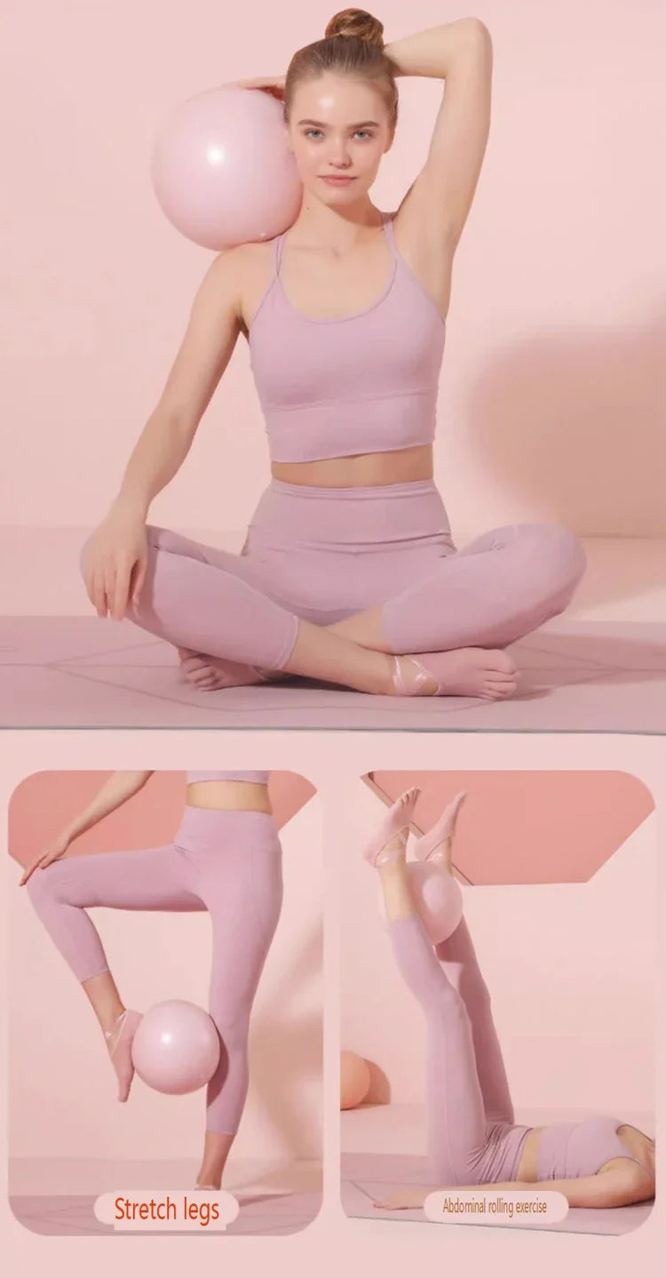 25cm Mini Yoga & Pilates Ball for Women – Anti-Burst Fitness Ball for Legs, Hips, and Core Sculpting
