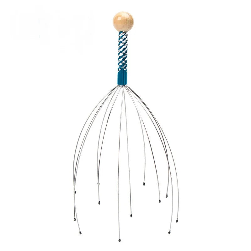 Octopus Head Massager – Stainless Steel Scalp Scratcher & Brain Relaxer for Stress Relief, Random Color