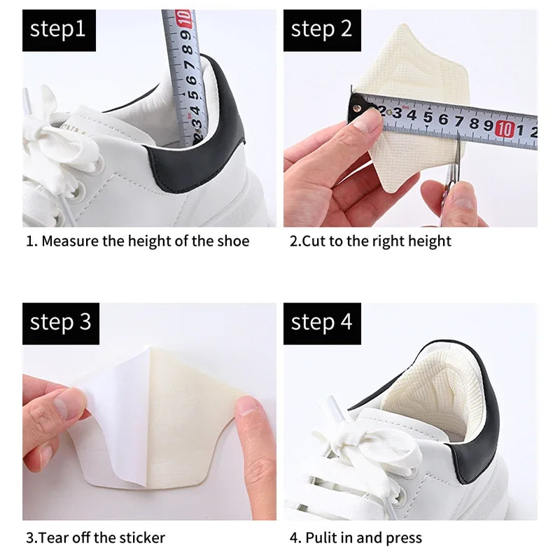 3 Pairs Heel Pads for Shoes – Anti-Wear Insole Patches, Adjustable Back Cushions for Foot Pain & Fit Support