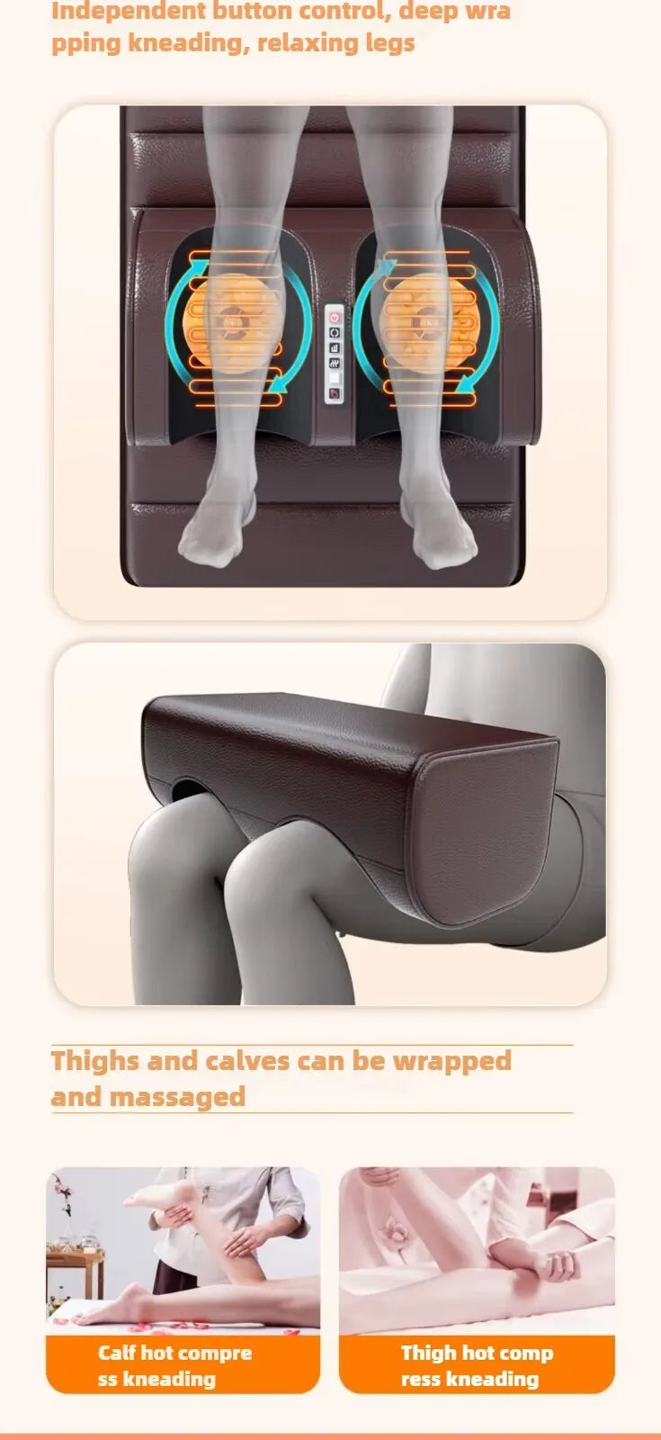 Electric Full Body Massage Mattress with Heat, Airbags, Kneading & Vibration for Full Relaxation