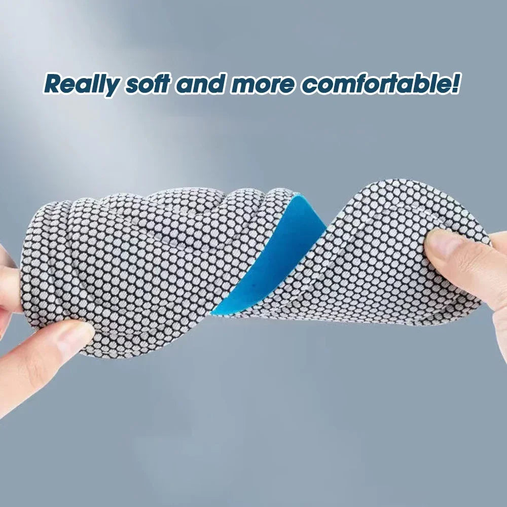 2 Pairs Memory Foam Orthopedic Insoles – Antibacterial, Sweat-Absorbing Shoe Inserts for Running & Sports