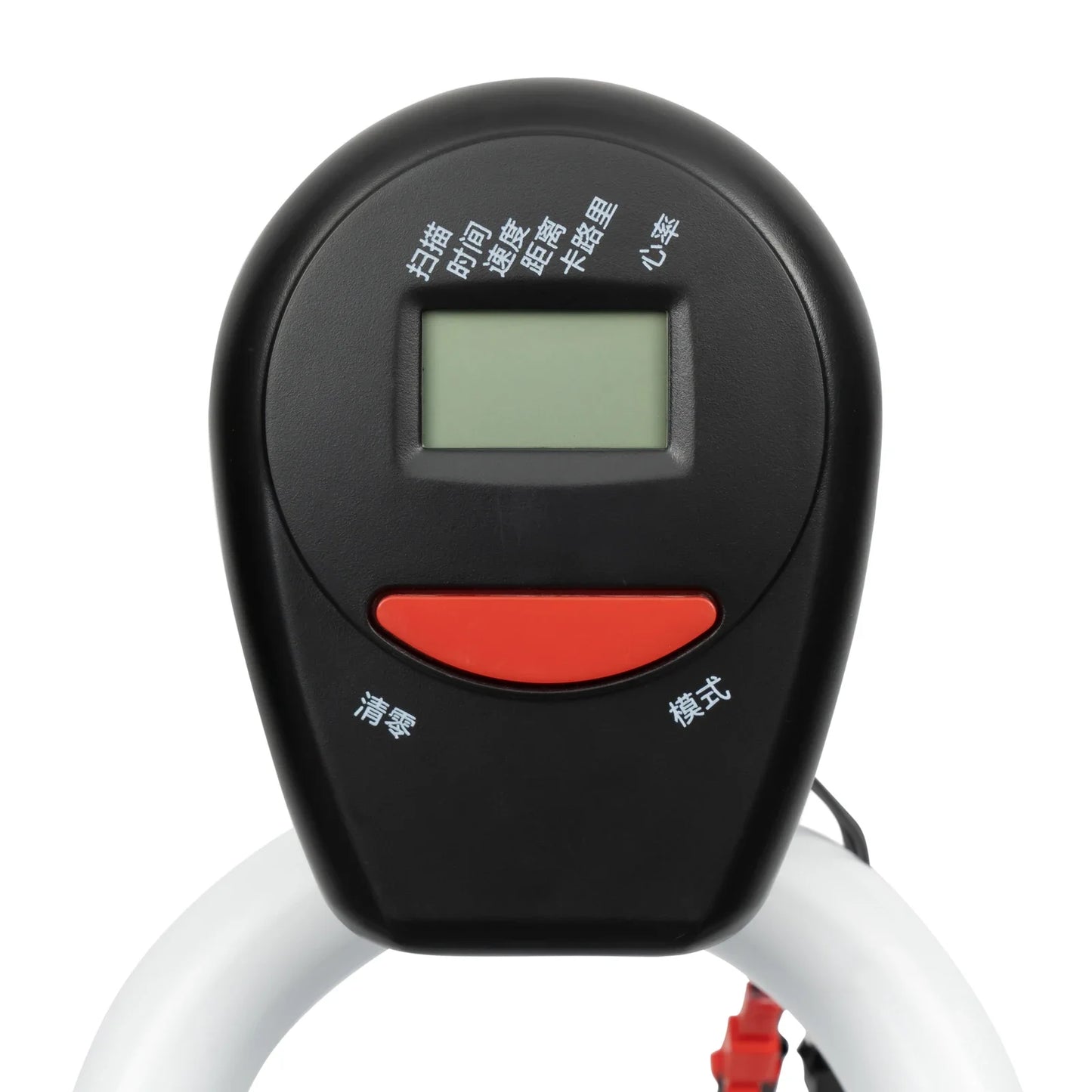 Indoor White Exercise Bike – Silent Wool Pad Braking, Adjustable Seat & Handlebar, LCD Display, 80kg Weight Capacity