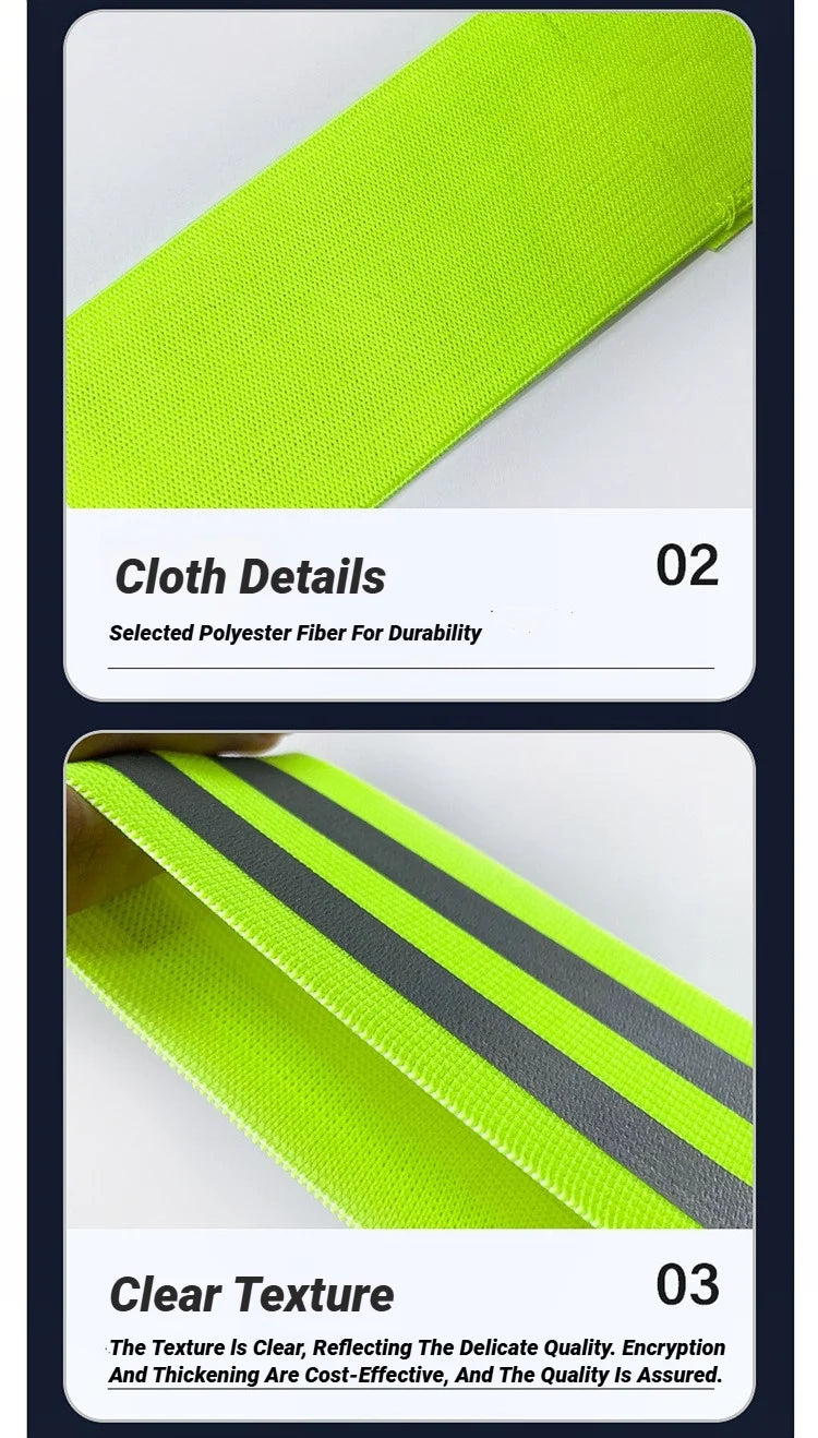 Reflective Safety Bands for Wrist, Arm, Ankle, Leg – High Visibility Straps for Night Running, Walking & Cycling