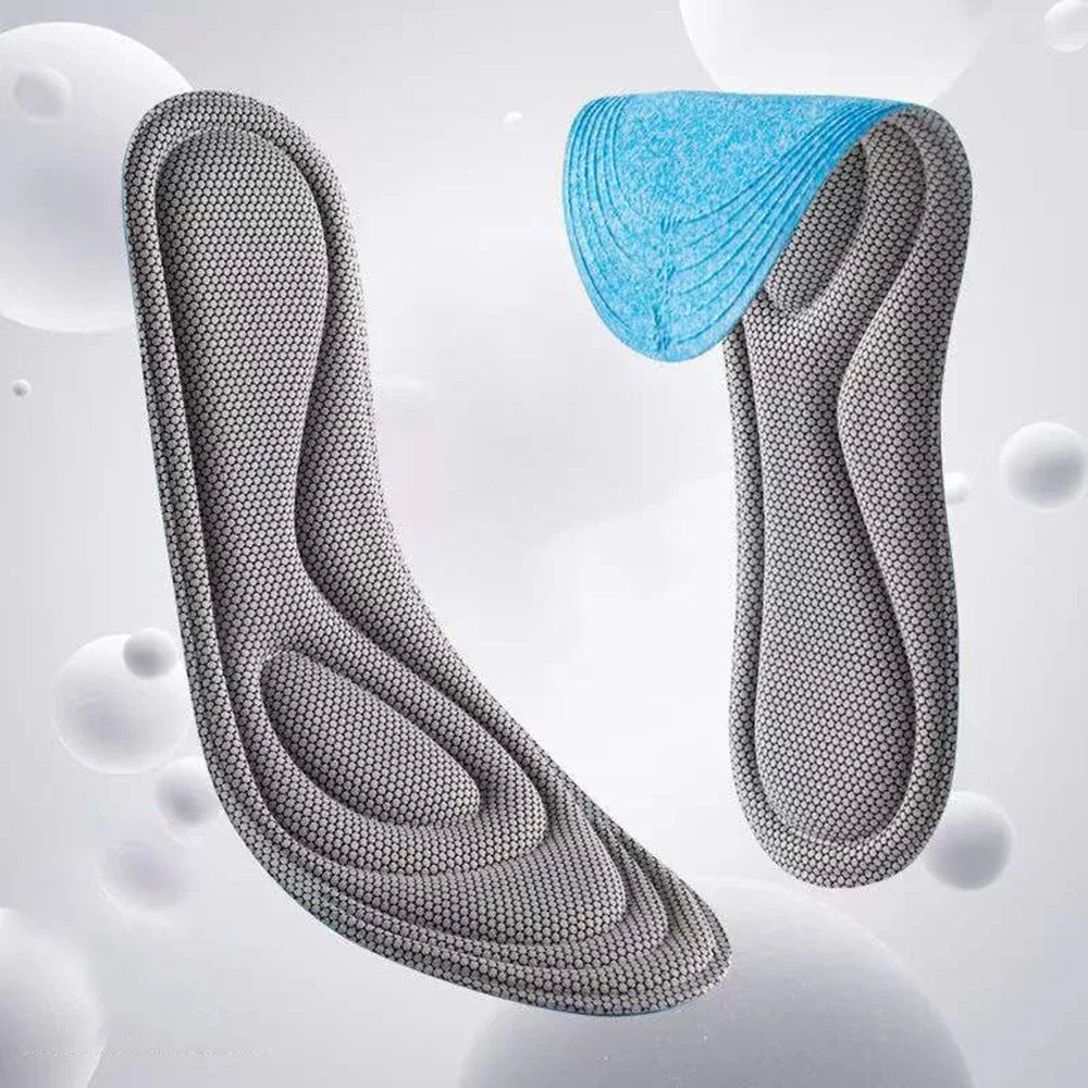 2 Pairs Memory Foam Orthopedic Insoles – Antibacterial, Sweat-Absorbing Shoe Inserts for Running & Sports