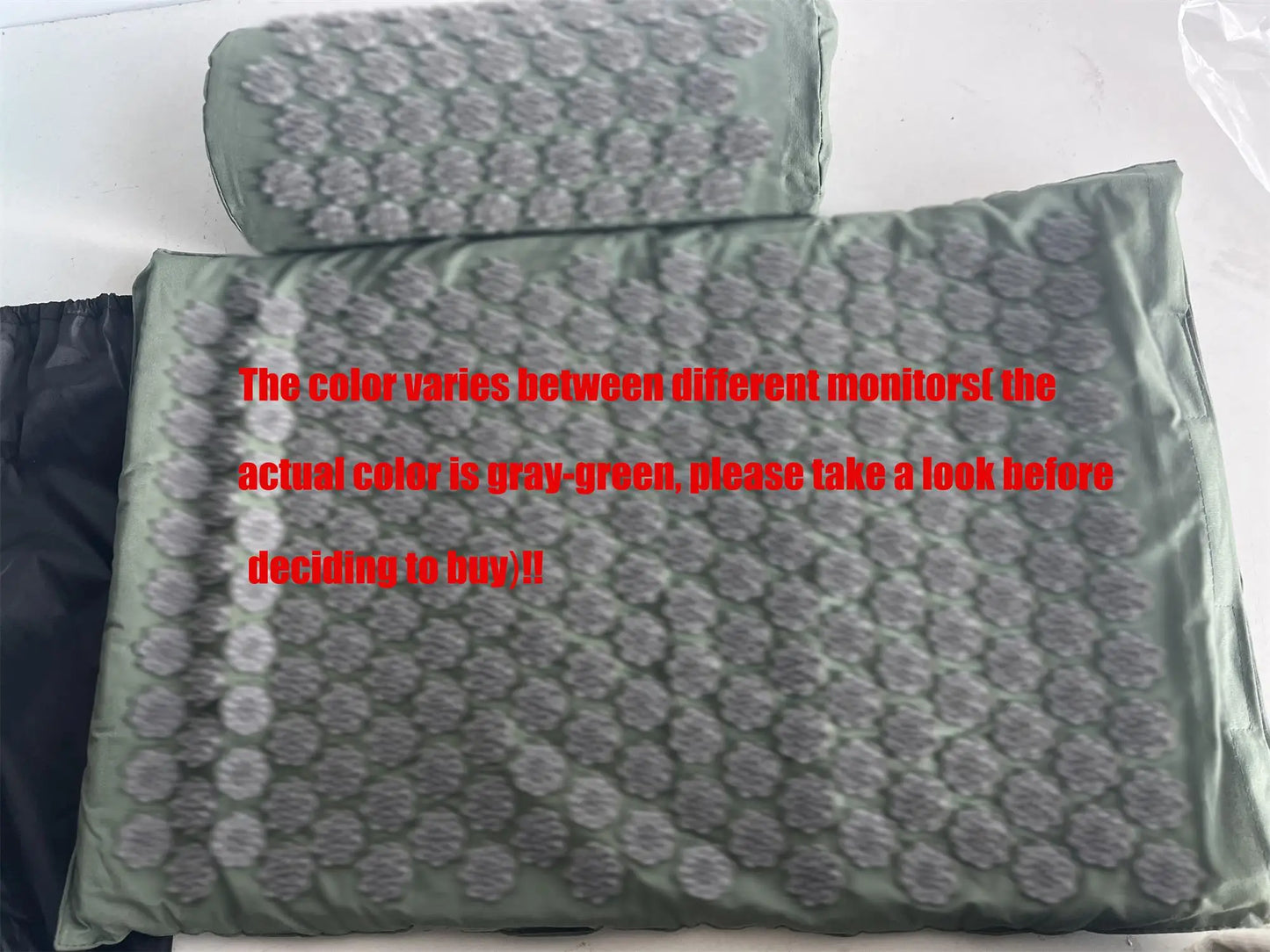 Acupressure Yoga Mat & Pillow Set – Kuznetsov Applicator Spiked Cushion for Back, Foot & Full Body Massage Relief