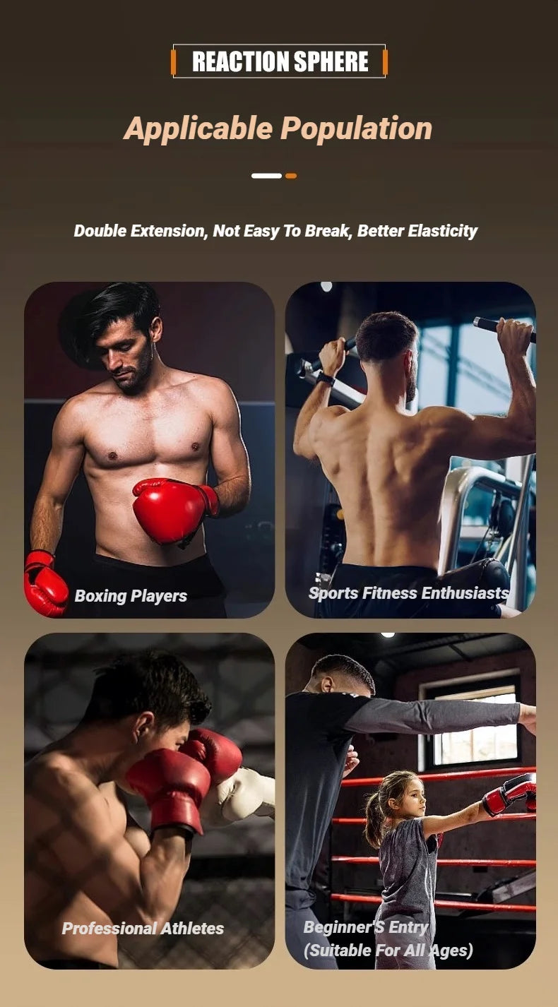 MMA Boxing Speed Ball – Head-Mounted PU Reaction Ball for Hand-Eye Coordination, Muay Thai & Fitness Training