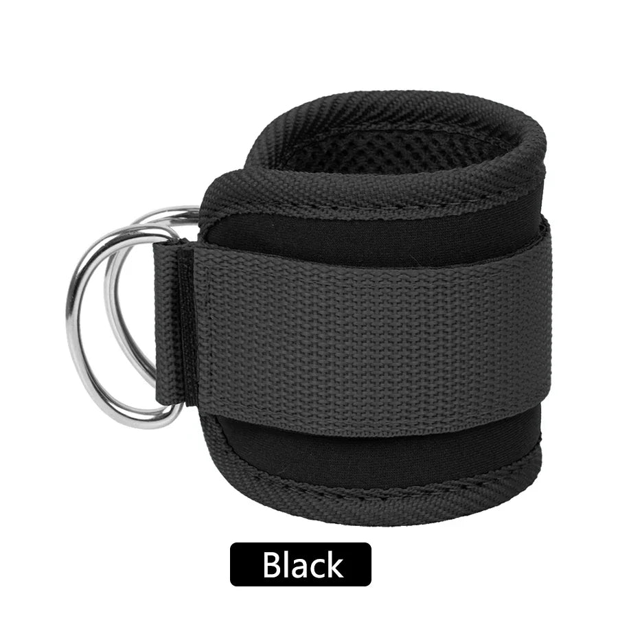 Adjustable Fitness Ankle Straps with D-Ring – Gym Leg Workout Cuffs for Cable Machines, Abductor & Glute Training