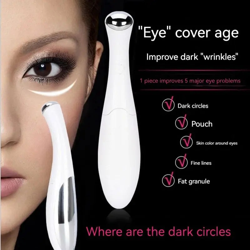 Electric Eye Massager for Fine Lines & Puffiness – Home Beauty Instrument for Eye Care, Anti-Aging, Skin Firming