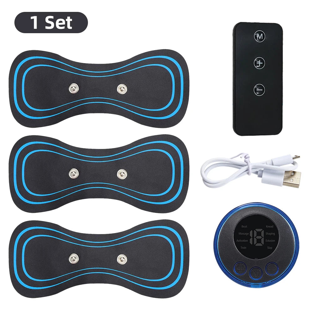 Electric EMS Neck Massager – Low Frequency Stimulator for Muscle Pain Relief, Back, Cervical, Calf, and Joint Therapy