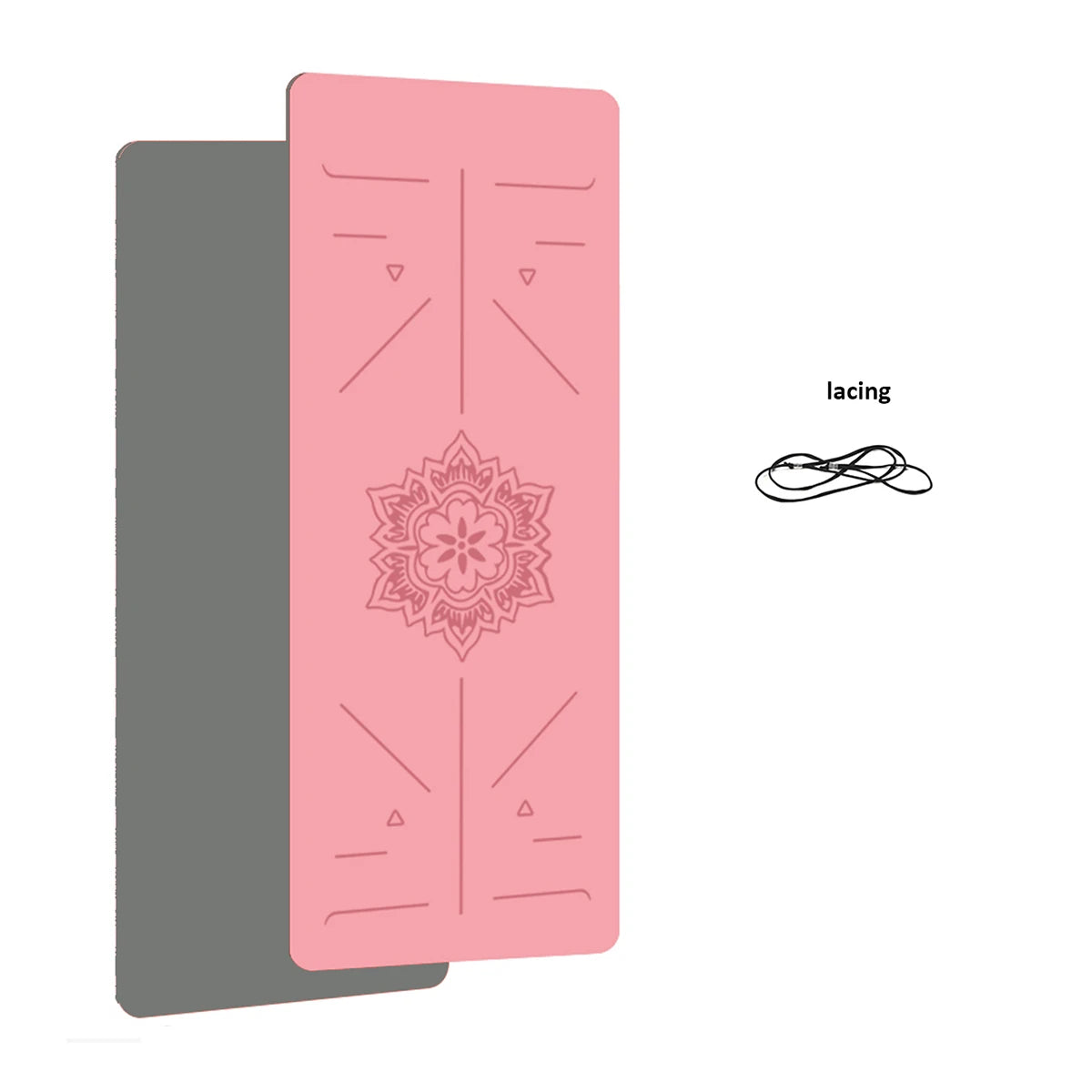 TPE Yoga Mat with Alignment Lines – Non-Slip Sports & Fitness Mat for Home Workouts, Pilates, Meditation