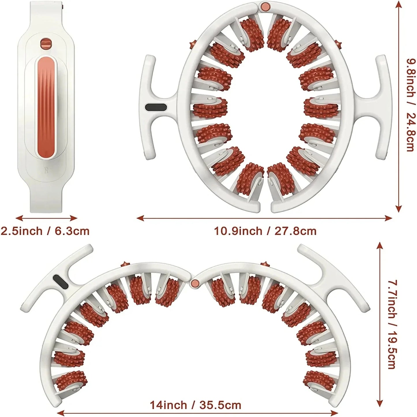 Round Massager Roller for Waist & Abdomen | Cellulite Leg Clip, Meridian Therapy & Stovepipe Slimming Tool
