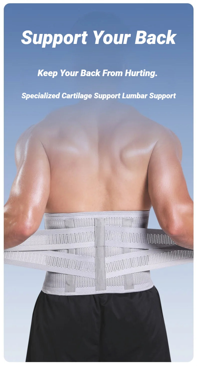 Adjustable Back Support Belt – Lumbar Brace for Lower Back Pain Relief, Spine Support, Fitness Waist Trainer for Men & Women