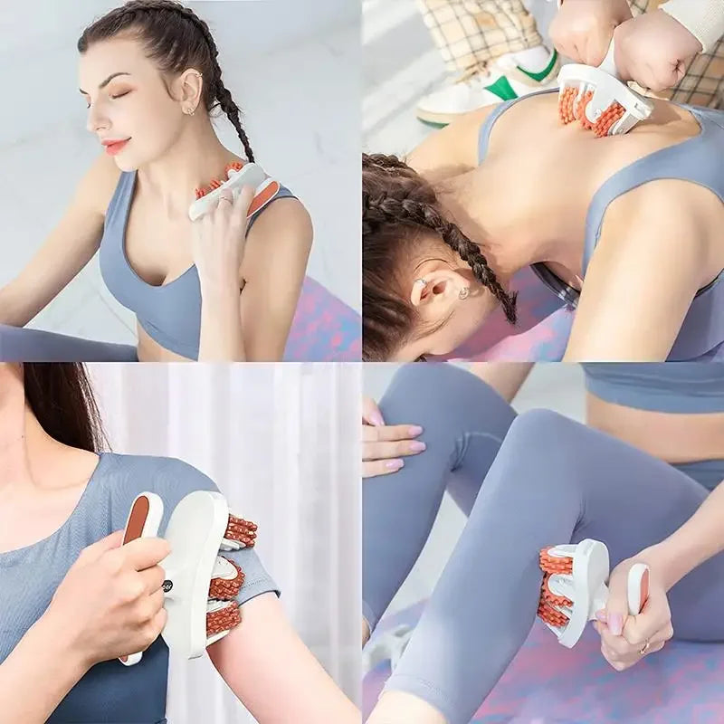Round Massager Roller for Waist & Abdomen | Cellulite Leg Clip, Meridian Therapy & Stovepipe Slimming Tool