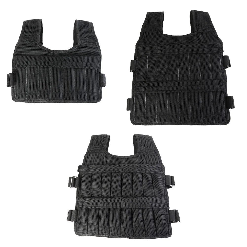 Adjustable Weight Training Vest (3kg–35kg) – Empty Fitness Jacket for Running, Workout & Strength Training