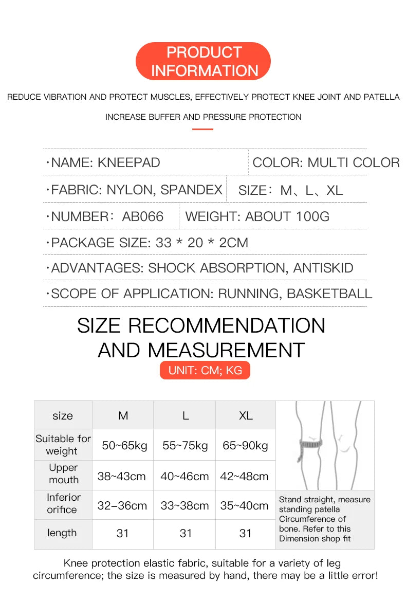 1PC Knee Pad Strap Patella Support – Silicone Compression Brace for Meniscus Injury, Sports, Basketball, Running Protection