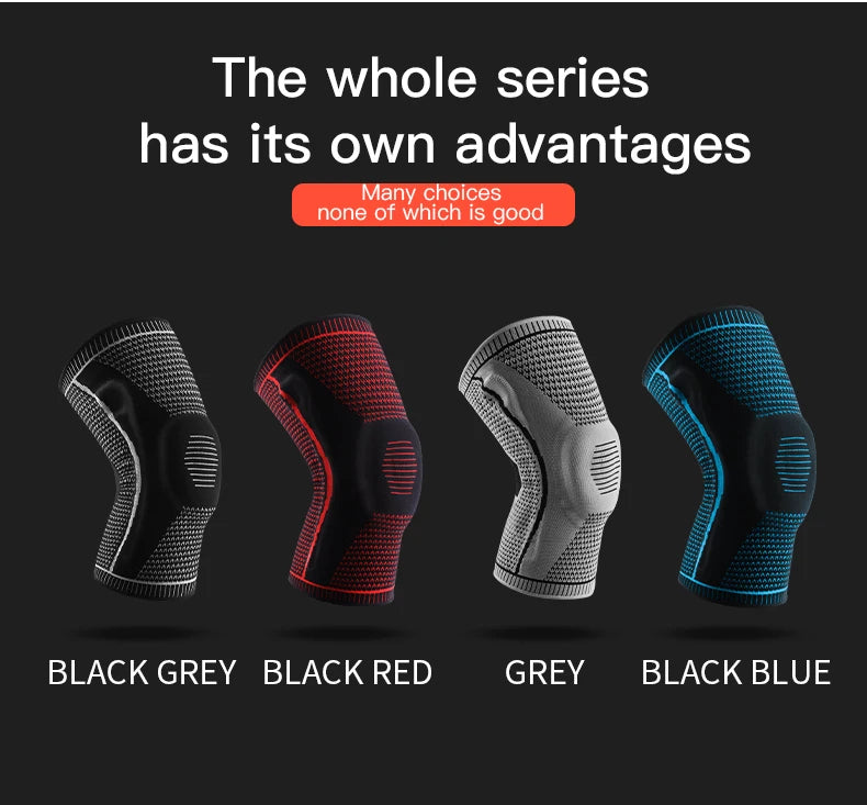 1PC Knee Pad Strap Patella Support – Silicone Compression Brace for Meniscus Injury, Sports, Basketball, Running Protection