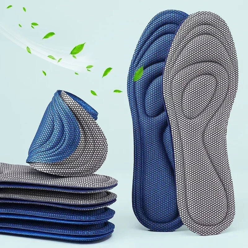 2 Pairs Memory Foam Orthopedic Insoles – Antibacterial, Sweat-Absorbing Shoe Inserts for Running & Sports