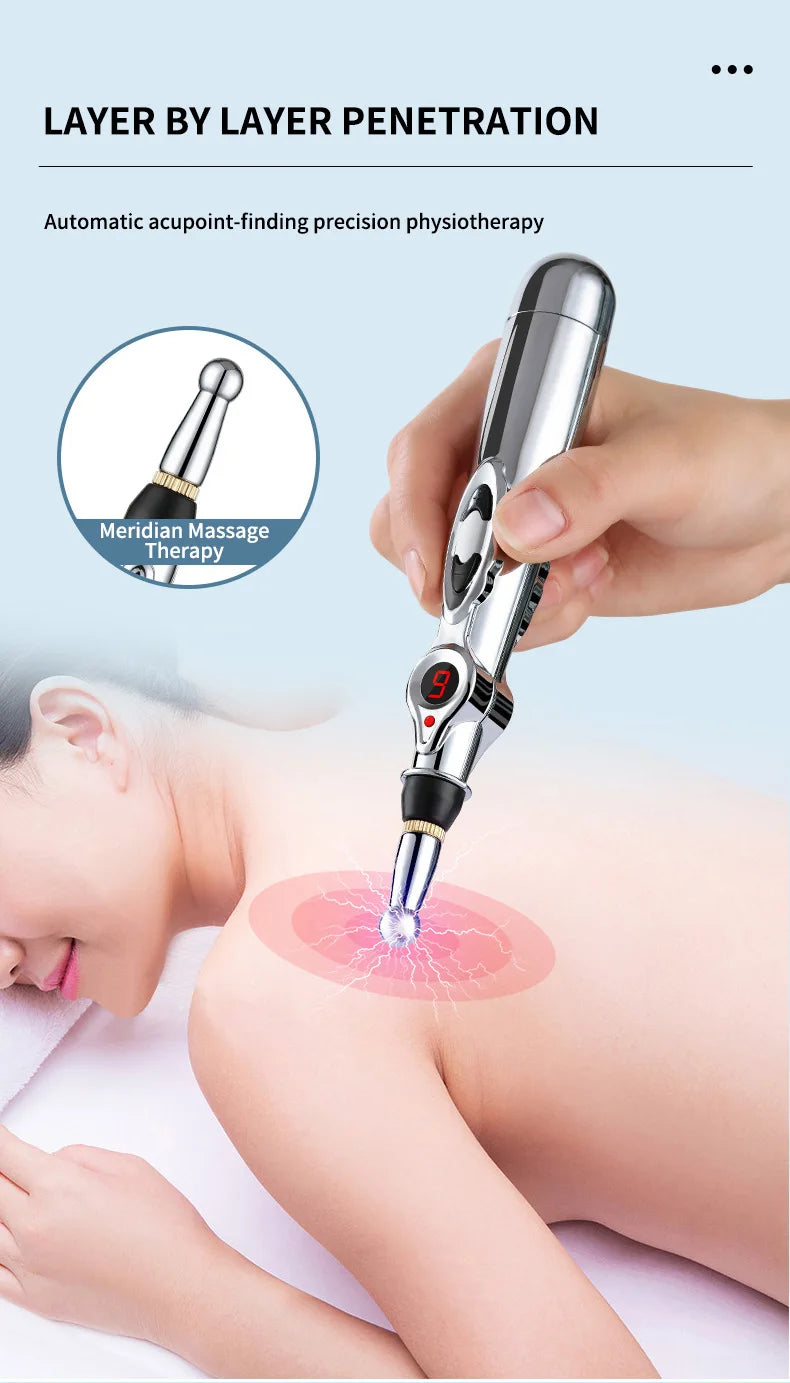 Electronic Acupuncture Pen – Meridian Energy Massage Point Stimulator for Pain Relief & Muscle Therapy