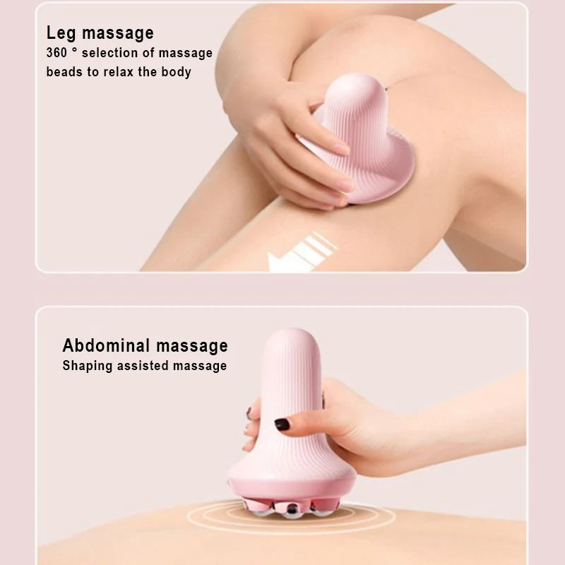 360° Steel Ball Handheld Massage Roller | Full-Body Muscle Relaxation Tool for Thigh, Shoulder & Back