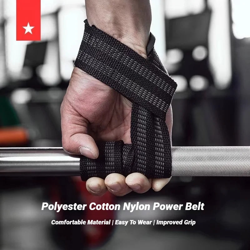 2Pcs Booster Grip Belts – Non-Slip Silicone Deadlift & Pull-Up Straps for Gym, Dumbbell, and Workout Support