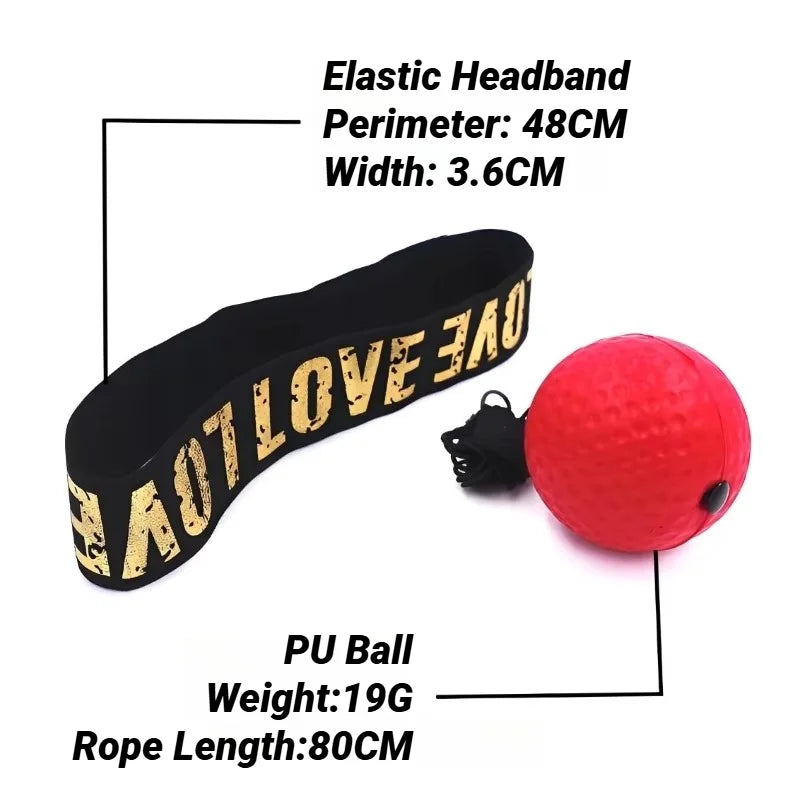 MMA Boxing Speed Ball – Head-Mounted PU Reaction Ball for Hand-Eye Coordination, Muay Thai & Fitness Training