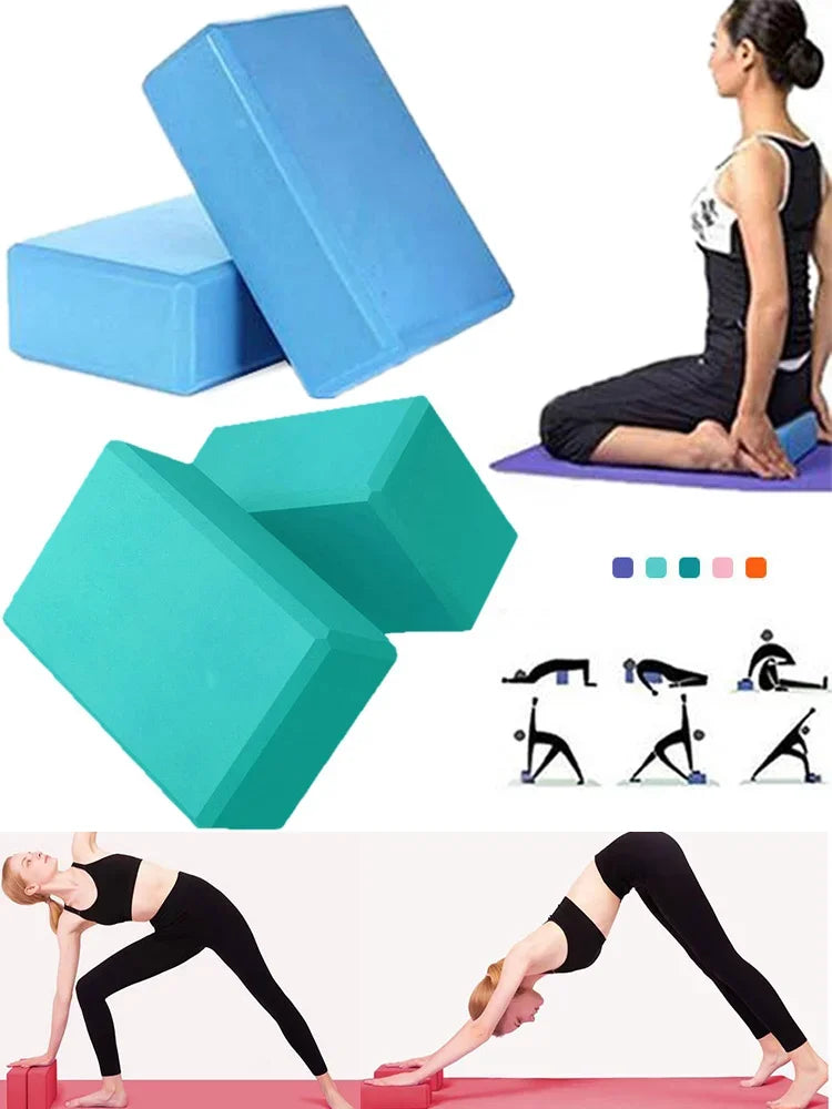 1PC EVA Yoga Block Pilates Brick – Non-Slip Foam Support for Stretching, Balance & Flexibility – Fitness Home Exercise Equipment