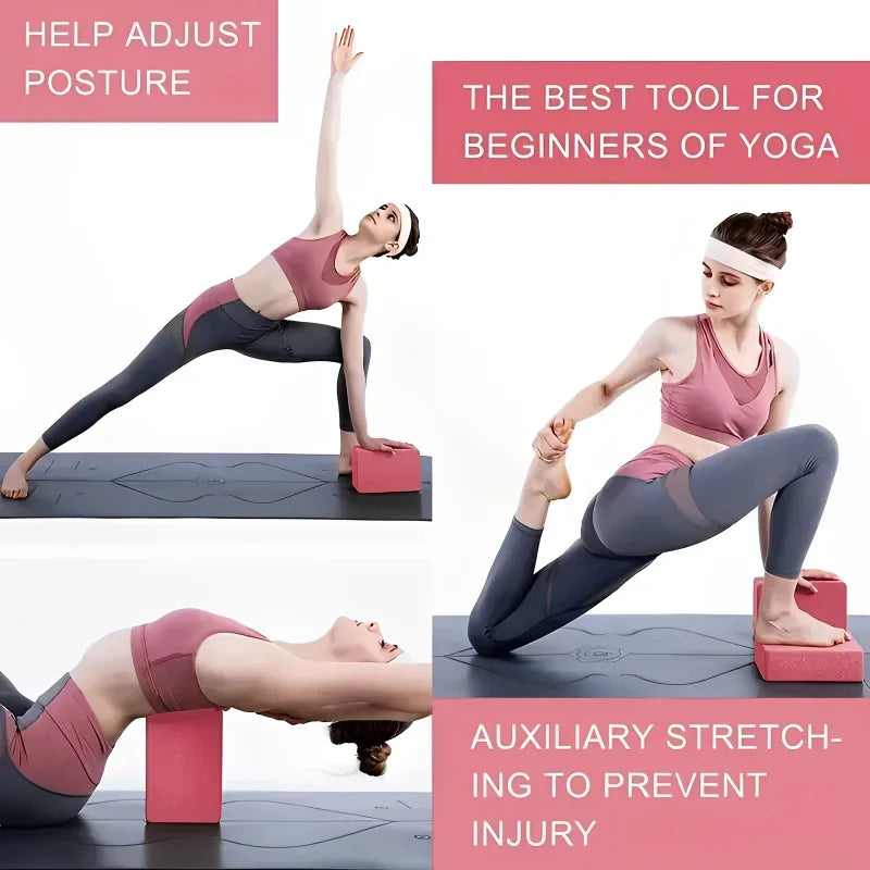 High-Density Yoga Blocks – Foam Balance Support for Stretching, Dance, Pilates & Fitness Training for Kids & Adults