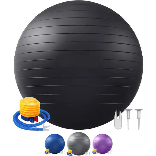 65/75/85cm Yoga Balance Ball – Anti-Burst Stability Exercise Ball for Home Gym, Pregnancy, Pilates, and Rehab Training