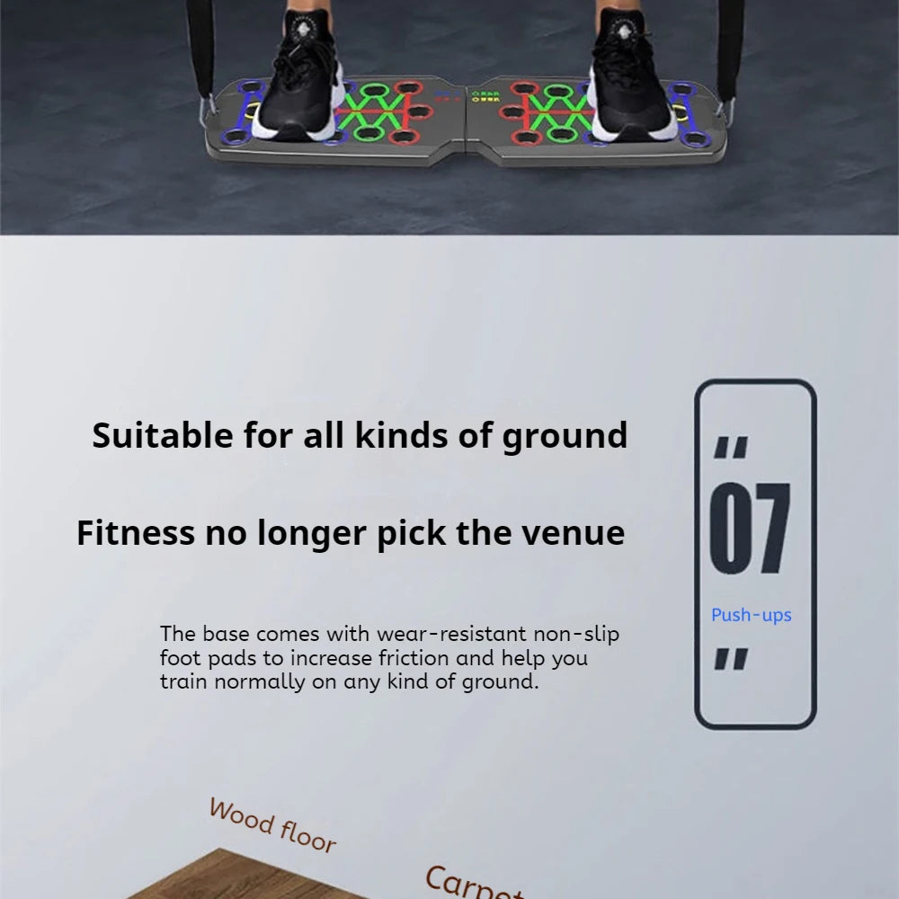 Foldable Push Up Board – Chest, Abs & Core Training | Portable Home Gym Fitness Equipment