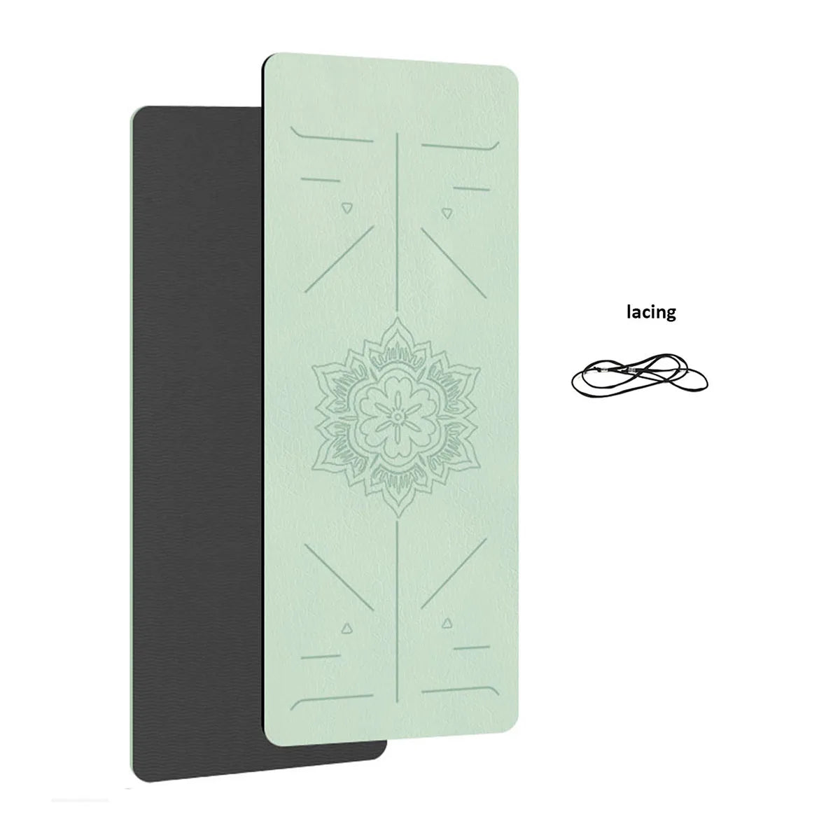 TPE Yoga Mat with Alignment Lines – Non-Slip Sports & Fitness Mat for Home Workouts, Pilates, Meditation