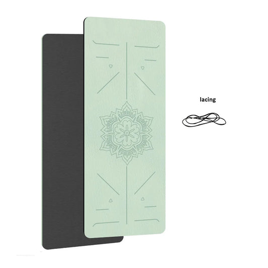 TPE Yoga Mat with Alignment Lines – Non-Slip Sports & Fitness Mat for Home Workouts, Pilates, Meditation