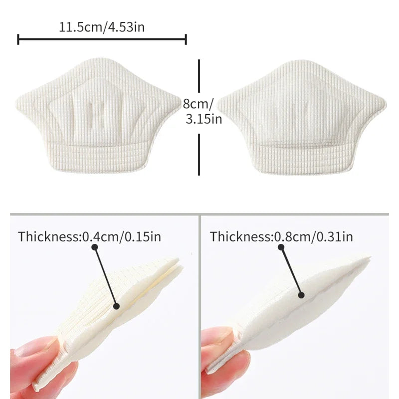3 Pairs Heel Pads for Shoes – Anti-Wear Insole Patches, Adjustable Back Cushions for Foot Pain & Fit Support