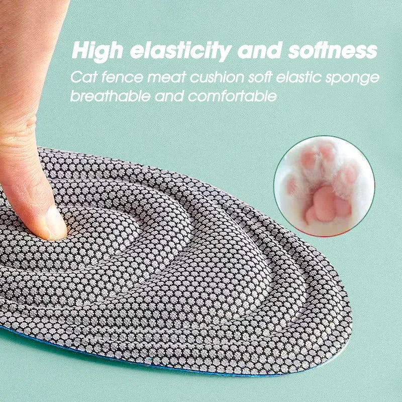 2 Pairs Memory Foam Orthopedic Insoles – Antibacterial, Sweat-Absorbing Shoe Inserts for Running & Sports