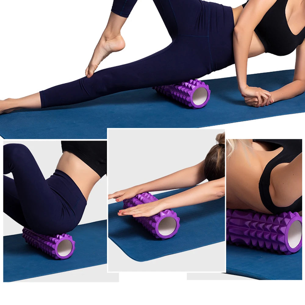 1pc Foam Massage Roller – Hollow Yoga Column for Muscle Massage, Physiotherapy & Sports Rehabilitation