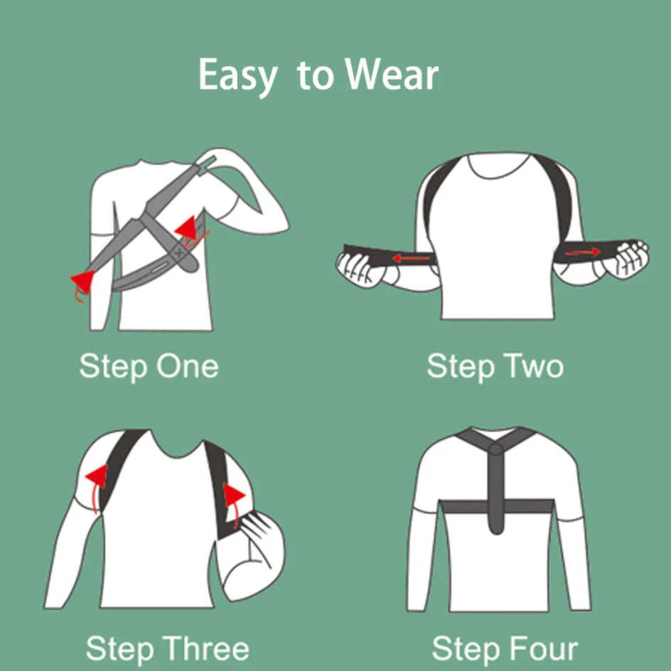 Adjustable Back & Shoulder Posture Corrector – Spine Alignment Brace for Upper Back, Neck & Clavicle Support at Home or Office